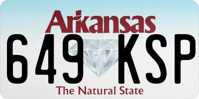 AR license plate 649KSP