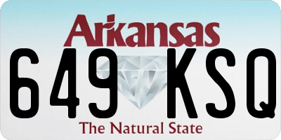 AR license plate 649KSQ