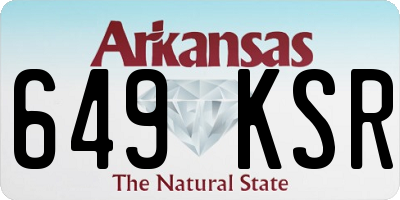 AR license plate 649KSR