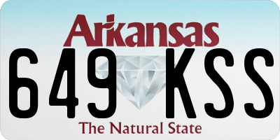 AR license plate 649KSS