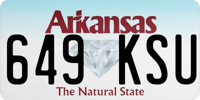 AR license plate 649KSU