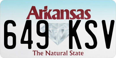 AR license plate 649KSV