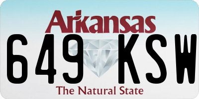 AR license plate 649KSW