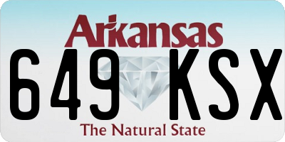 AR license plate 649KSX