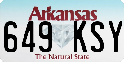 AR license plate 649KSY
