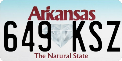 AR license plate 649KSZ