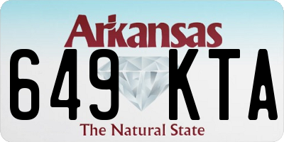 AR license plate 649KTA
