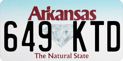 AR license plate 649KTD