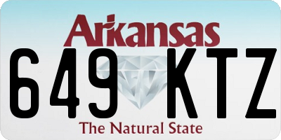 AR license plate 649KTZ