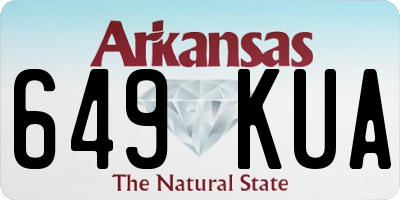AR license plate 649KUA