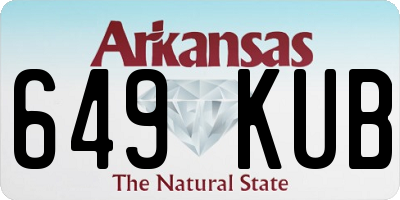 AR license plate 649KUB