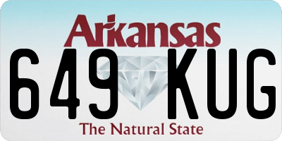 AR license plate 649KUG