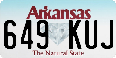 AR license plate 649KUJ