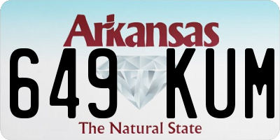 AR license plate 649KUM