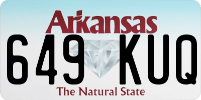 AR license plate 649KUQ