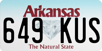 AR license plate 649KUS
