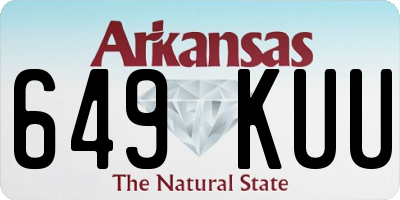 AR license plate 649KUU