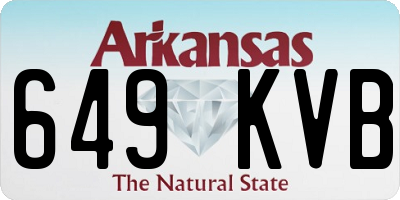 AR license plate 649KVB