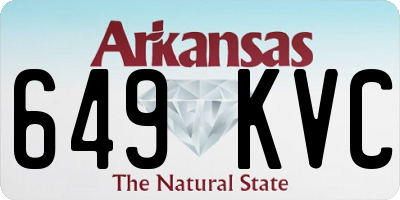 AR license plate 649KVC