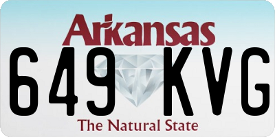 AR license plate 649KVG