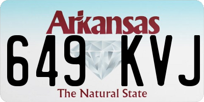 AR license plate 649KVJ