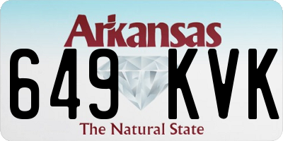 AR license plate 649KVK