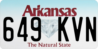 AR license plate 649KVN