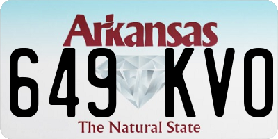 AR license plate 649KVO