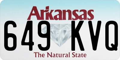 AR license plate 649KVQ