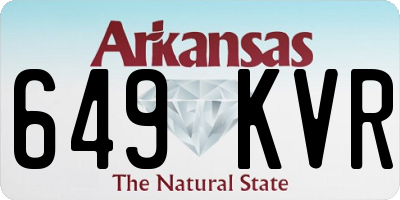 AR license plate 649KVR