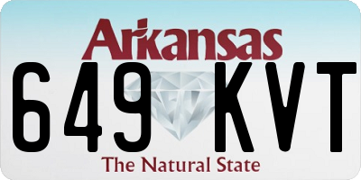 AR license plate 649KVT