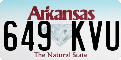 AR license plate 649KVU