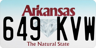 AR license plate 649KVW