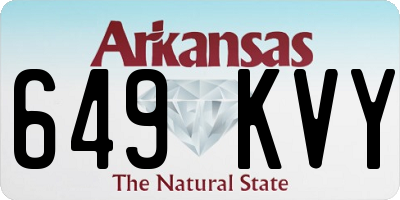 AR license plate 649KVY