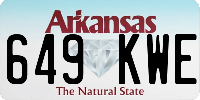 AR license plate 649KWE