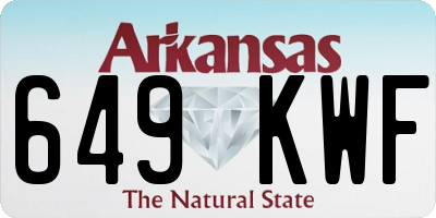 AR license plate 649KWF