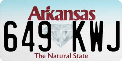 AR license plate 649KWJ