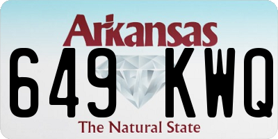 AR license plate 649KWQ