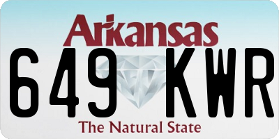 AR license plate 649KWR