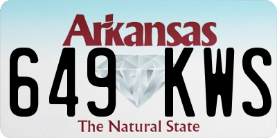 AR license plate 649KWS