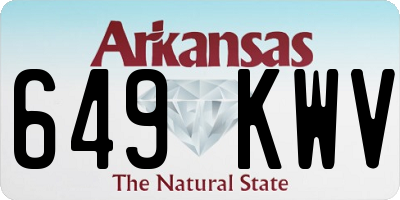 AR license plate 649KWV