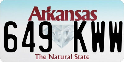 AR license plate 649KWW