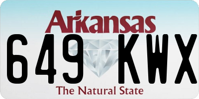 AR license plate 649KWX