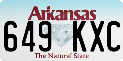 AR license plate 649KXC