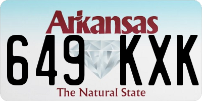 AR license plate 649KXK