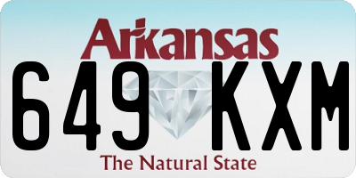 AR license plate 649KXM