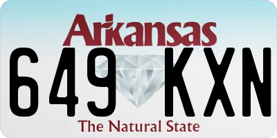 AR license plate 649KXN