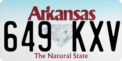 AR license plate 649KXV