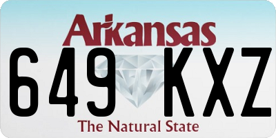 AR license plate 649KXZ