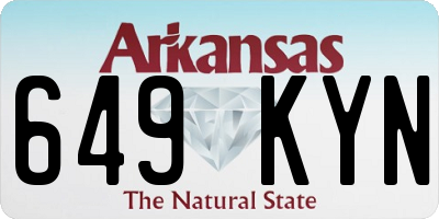 AR license plate 649KYN